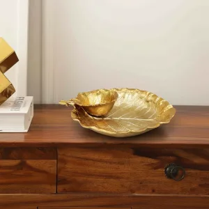 SOLID CAST ALUMINUM GOLD  AND NICKEL PLATED TRAY