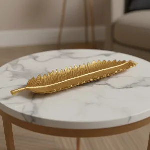 SOLID CAST ALUMINUM GOLD AND NICKEL  PLATED TRAY