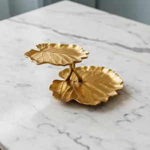 SOLID CAST ALUMINUM GOLD AND NICKEL  PLATED TRAY