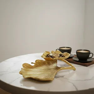 SOLID CAST ALUMINUM GOLD  AND NICKEL PLATED TRAY