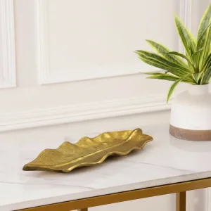 SOLID CAST ALUMINUM GOLD  AND NICKEL PLATED TRAY